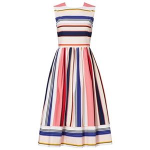 Kate Spade Berber Stripe Fit & Flare Dress Size 6
